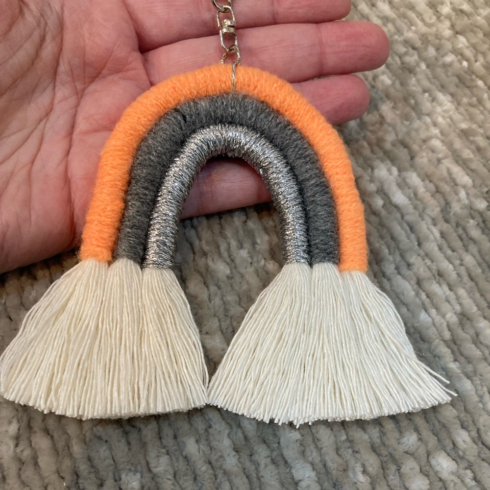 🔸NWT🔸 Macrame Rainbow Keychain/ Purse Charm/ Tassel